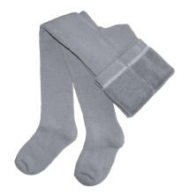 Weri Spezials Children's Tights Monochrome Heather Grey ART.WERI-7609 High quality children's warm plush cotton tights for boys