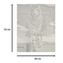 Ikonka Art.KX4497_2 Painting by numbers 40x50cm Cat and tiger