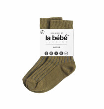 La Bebe™ Nursing Eco Organic Cotton Socks Art.154802 Khaki Bērnu zeķes no organiskās kokvilnas