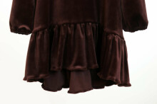 Kroeno Velvet Charm Art.MIK047K Brown Бархатное платье для девочек