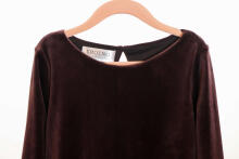 Kroeno Velvet Charm Art.MIK047K110 Brown Бархатное платье для девочек