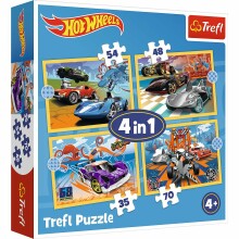 TREFL HOT WHEELS Puzzle 4 in 1 set