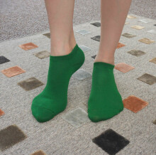 Weri Spezials Детские короткие носки Monochrome Club Green ART.SW-2249 Три пары высококачественных детских коротких носков из хлопка