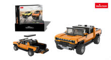 "RASTAR 1:30 saliekams automaš?nas modelis ""Hummer EV"", sortiments, oranžs/dzeltens, 454 da?as, 93700"