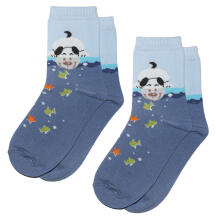 Weri Spezials Bērnu zeķes Funny Diver Light Blue ART.WERI-1304 Divi pāri augstas kvalitātes kokvilnas bērnu zeķes