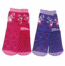 Weri Spezials Детские нескользящие носки Ballet Shoes Pink ART.WERI-0929 Высококачественных детских носков из хлопка с нескользящим покрытием