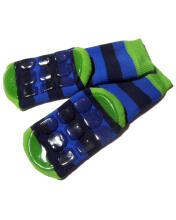 Weri Spezials Bērnu pretslīdes zeķes Big Stripes Royal Blue ART.SW-1013 Augstas kvalitātes bērnu zeķes no kokvilnas ar pretslīdes pārklājumu