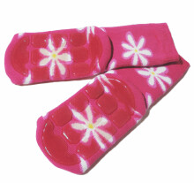 Weri Spezials Детские нескользящие носки Daisy Pink ART.SW-1005 Высококачественных детских носков из хлопка с нескользящим покрытием