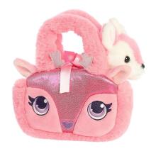 AURORA Fancy Pals Plīša briedis rozā somiņā 20 cm