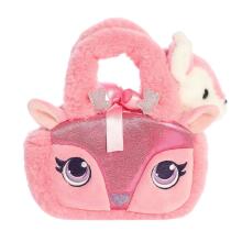 AURORA Fancy Pals Plīša briedis rozā somiņā 20 cm