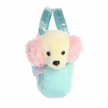AURORA Fancy Pals Plush Dog in a cotton candy bag, 20 cm