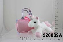 AURORA Fancy Pals Plush Unicorn in a pink bag, 20 cm