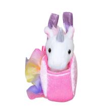 AURORA Fancy Pals Plush Unicorn in a pink bag, 20 cm