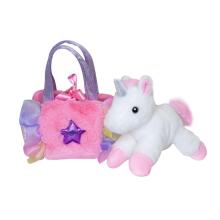AURORA Fancy Pals Plush Unicorn in a pink bag, 20 cm