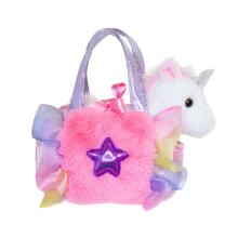 AURORA Fancy Pals Plush Unicorn in a pink bag, 20 cm