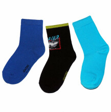 Weri Spezials Children's Socks Shark Black ART.WERI-0962 Pack of three high quality children's cotton socks