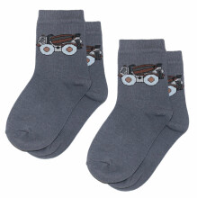Weri Spezials Children's Socks Concrete Mixer Grey ART.WERI-1497 Pack of two high quality children's cotton socks