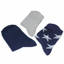 Weri Spezials Children's Socks Stars Navy ART.WERI-4128 Pack of three high quality children's cotton socks