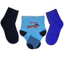 Weri Spezials Bērnu zeķes Dachshund Medium Blue ART.WERI-2039 Trīs pāri augstas kvalitātes kokvilnas bērnu zeķes