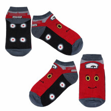 Weri Spezials Children's Sneaker Socks Blitz Grey ART.WERI-5526 Pack of two high quality children's cotton sneaker socks