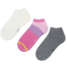 Weri Spezials Īsas Bērnu zeķes Modern Stripes Dark Pink ART.WERI-5013 Trīs pāri īsas augstas kvalitātes kokvilnas bērnu zeķes