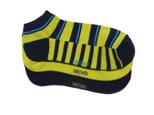 Weri Spezials Īsas Bērnu zeķes Abstract Stripes Navy and Kiwi ART.SW-1305 Trīs pāri īsas augstas kvalitātes kokvilnas bērnu zeķes