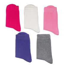 Weri Spezials Bērnu zeķes Monochrom Lilac and Pink ART.WERI-3661 Pieci pāri augstas kvalitātes kokvilnas bērnu zeķes