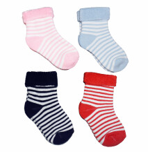 Weri Spezials Children's Plush Socks Stripes Red ART.WERI-0457 High quality children's cotton plush socks