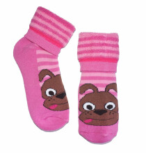 Weri Spezials Детские плюшевые носки Charlie the Dog Pink ART.WERI-4692 Высококачественные детские плюшевые носков из хлопка