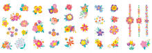 AVENIR Nail Stickers and Tattoos Flowers