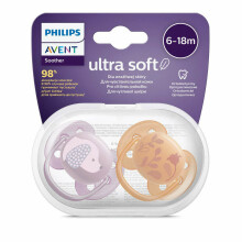Philips Avent  Ultra Soft  Art.SCF091/18 Deco  пустышка силиконовая  BPA-Free,6-18 мес. (2 шт.)