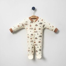 Necix's Art.156383 Baby rompers with long sleeves and closed legs with print