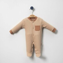 Necix's Art.156384 Baby rompers with long sleeves and closed legs, sand.