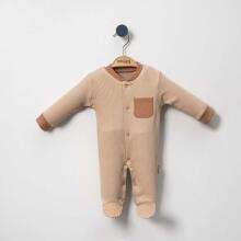 Necix's Art.156384 Baby rompers with long sleeves and closed legs, sand.