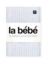 La bebe™ Cotton Nappy Art.156412 Blue Stripes Dabīgas kokvilnas autiņš 75х75 cm