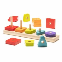 Cubika Wooden Geometric Sorter LSG-1 Art.15320 Развивающая деревянная игрушка 'Геометрические фигуры'