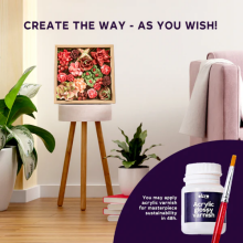 Wood&Craft DIY Succulents Passion Art.ETC10011 Creative set Modelling clay - 3D painting 21x21cm