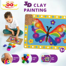 KIDS DO 3D clay painting BUTTERFLY Art.WP1502 Набор для творчества - 3D картина из глины Бабочка