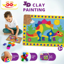 KIDS DO 3D clay painting DINOSAUR Art.WP1503 Набор для творчества - 3D картина из глины Динозавр