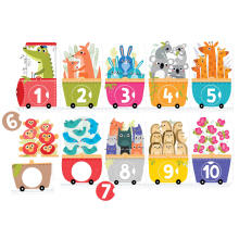 Banana Panda Make-a-Match Puzzle Number Train Art.49113