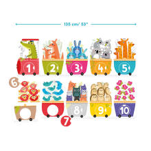 Banana Panda Make-a-Match Puzzle Number Train Art.49113