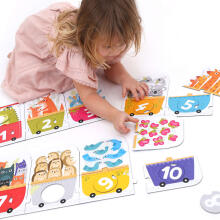 Banana Panda Make-a-Match Puzzle Number Train Art.49113