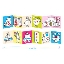 Banana Panda Looong Coloring Books Ready to Draw - Vehicles at Work Art.50156