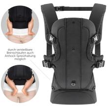 Fillikid Front Carrier Art.156837 Black Сумка переноска кенгуру 2 в 1 ( 3,6 до 15 кг)