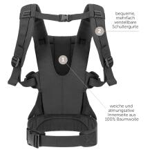 Fillikid Front Carrier Art.156837 Black Сумка переноска кенгуру 2 в 1 ( 3,6 до 15 кг)