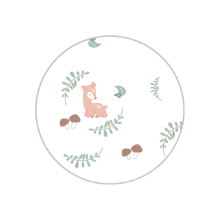 Babyono Bamboo Fitted Cot Bed Sheet Forest Art.749/01