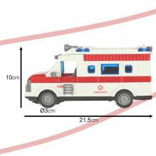 Ikonka Art.KX4580 Ambulance for children car remote control lights sound 1:30