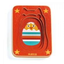 Djeco Art.DJ01476 Wooden puzzle - 3 layers - Max & Co