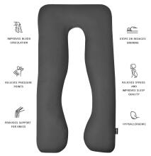 La Bebe™ Cushy Maternity Pillow Art.157194 Dark Grey