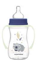 CANPOL BABIES Pretkoliku pudelīte EasyStart, 240ml, Sleepy Koala, 35/237_blu